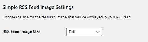 Simple RSS Feed Image